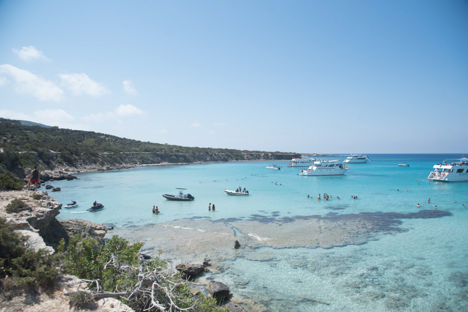 exploring Cyprus by car by visiting blue lagoon in Paphos
