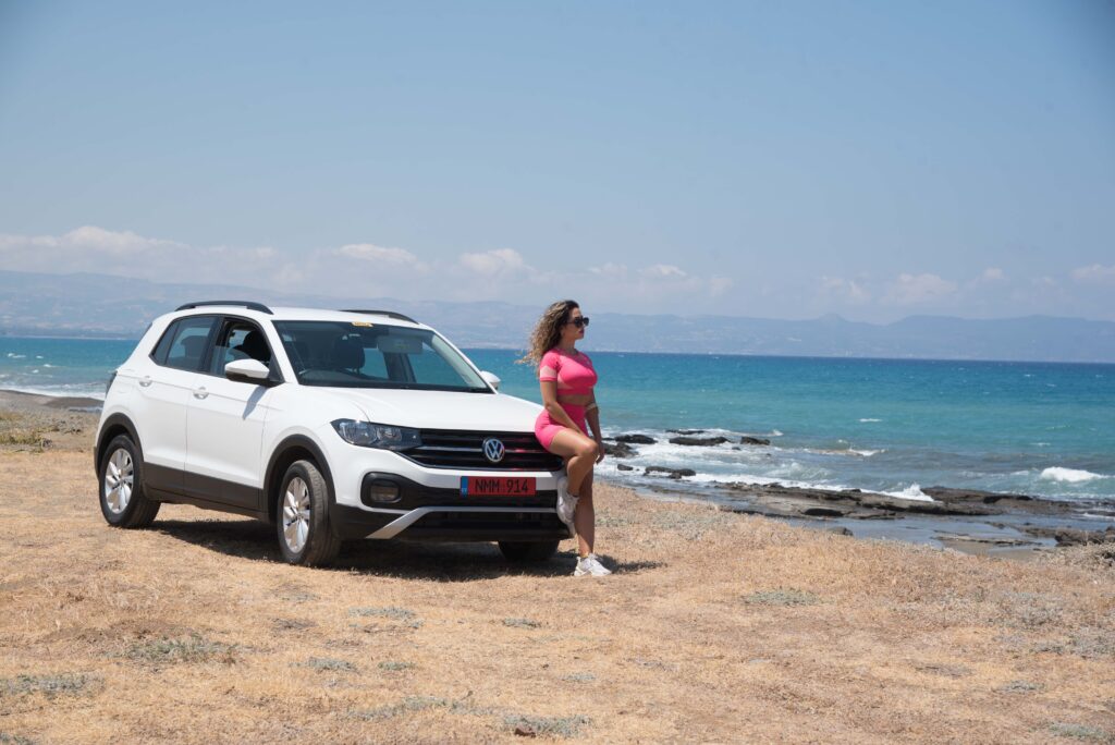 me on a beach exploring cyprus by car