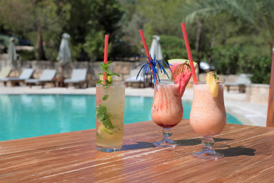 Summer cocktails by the pool in Cyprus